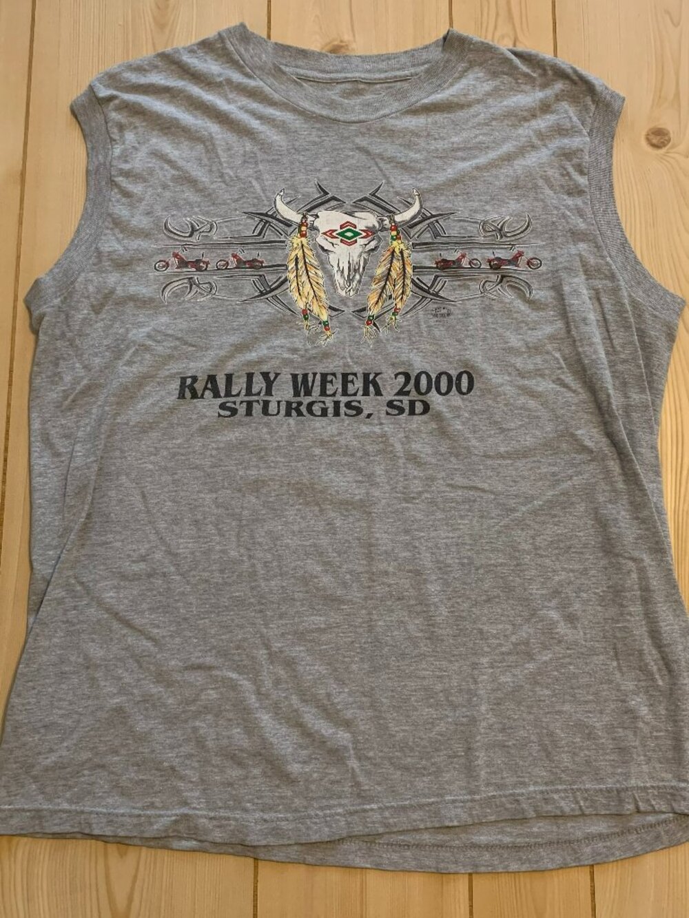 Vintage Sturgis Motorcycle Rally Week 2000 South Dakota Native American Tank XL